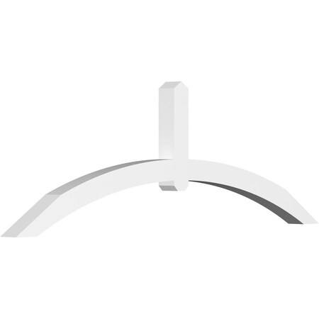 Ekena Millwork Archdale Architectural Grade PVC Gable Bracket, 84"W x 28"H x 4"D x 4"F, 8/12 Pitch GBP084X28X0404ARC00